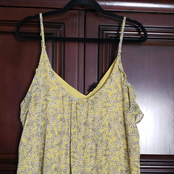 NWOT Yellow floral Maxi spaghetti strap dress - Picture 6 of 8